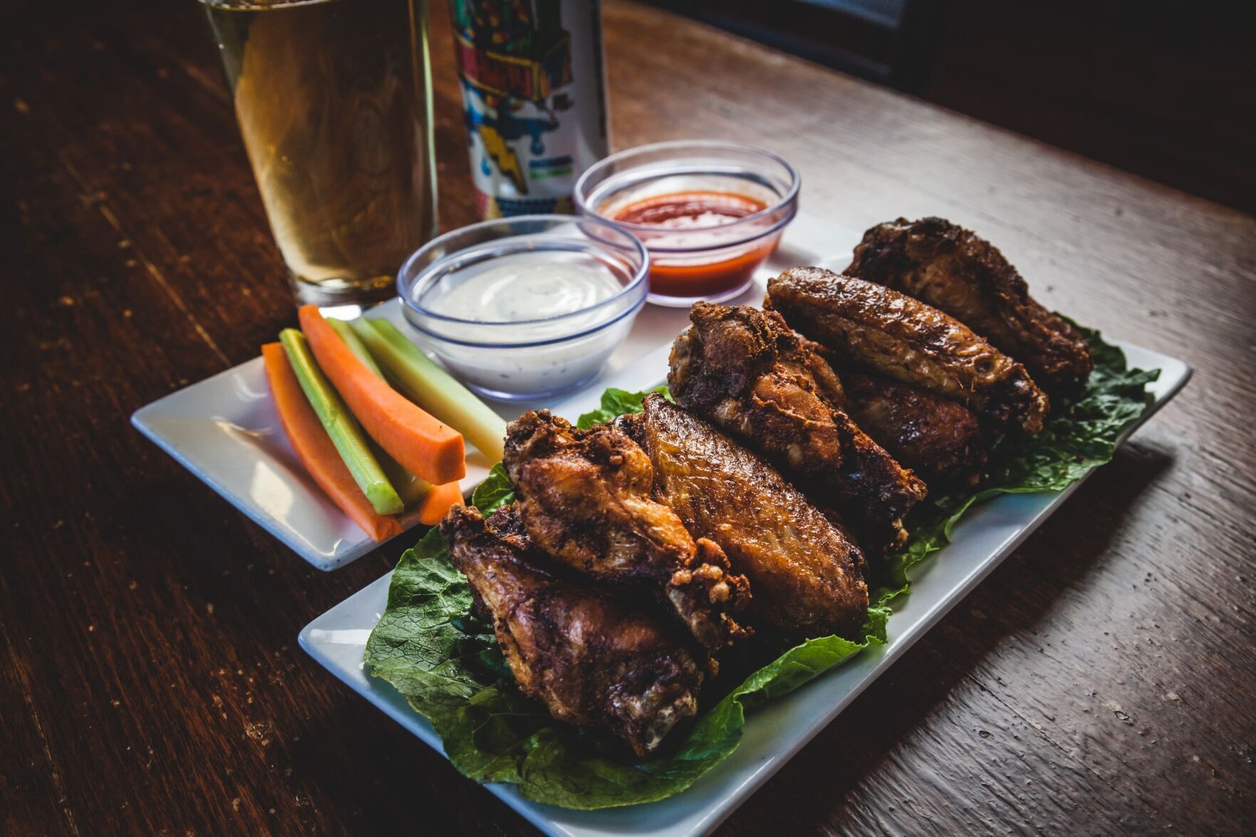 Beer and wings